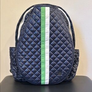 RARE Navy Blue with Green and White stripe Oliver Thomas 24+7 Tennis Backpack